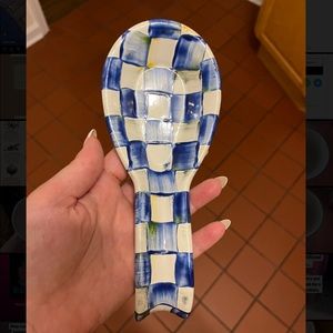 Mackenzie Childs Royal Check Enamel Spoon Rest